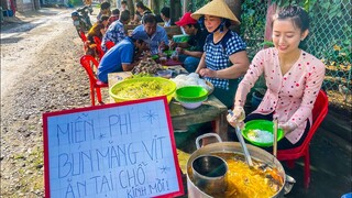 Lần Đầu Cả Xóm Được Thưởng Thức BÚN VỊT NẤU MĂNG từ cô Thuỷ | NĐMT#266