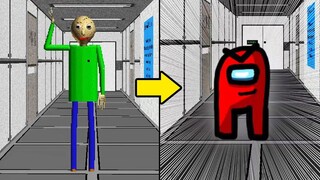 Baldi as the Among Us Imposter