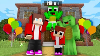 Suddenly Little Mikey Birhday in Minecraft JJ and Mikeyt Challenge Maizen Mazien Mizen
