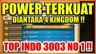 PLAYER INDO 3003 PEGANG TOP POWER 1 KVK !! NGALAHIN POWER SULTAN 4 KINGDOM LAIN !!