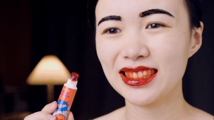 Challenging the hottest peel-off lipstick on overseas social media
