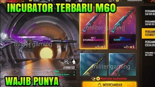 FREE FIRE!! BOCORAN INCUBATOR M60 TERBARU, PET BARU, SENJATA UZI, TOP UP BONUS