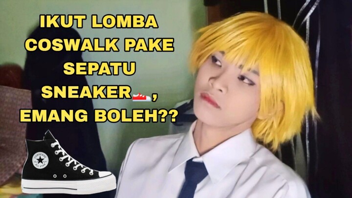 Ikut Lomba Coswalk Tapi Pake Sepatu Sneaker👟, Emang Boleh???