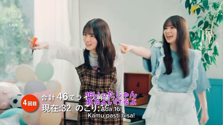 Nogizaka46 13th Year Birthday Live Day 2 VTR - Sugawara Satsuki & Ogawa Aya Play Dart (Sub Indo)