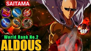 Aldous World Rank No2 Full Gameplay by Saitama | Mobile legends Bang Bang