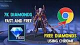 SUPER FAST TO GET 7K DIAMONDS USING CHROME! LEGIT100% HOW? | Mobile Legends 2021
