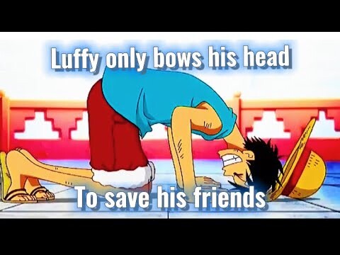 Luffy only bows his head for his friends | One piece compilation