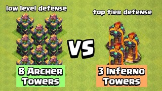 Archer Tower vs Inferno Tower | Clash of Clans