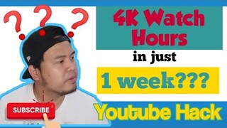 How to get 4,000 watch hours | 4,000 watch hours hack | paano makuha ang 4000 watch hours |