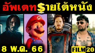 อัพเดทรายได้หนัง Guardians of the Galaxy - Super Mario - John Wick - เซียนหรั่ง อื่นๆ ณ 8 พ.ค. 66