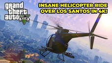 Exploring GTA 5’s Skyline 🚁 Stunning Helicopter Views Over Los Santos 4K! 🌆✨