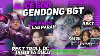 DITROLL REKT DISCONNECT 3 MENIT ALASAN NGISI DATA DULU KARENA LAG, SANTUY ALICE GOD GENDONG CUY