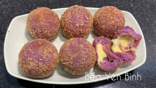 BÁNH KHOAI MÔN CHEESE - CÁCH LÀM BÁNH KHOAI MÔN NHÂN PHÔ MAI CHIÊN GIÒN - BẾP YÊN BÌNH