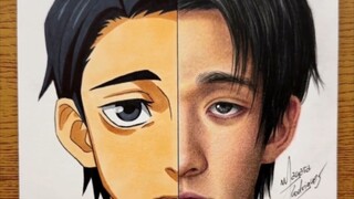 乙骨忧太动漫版vs现实版手绘