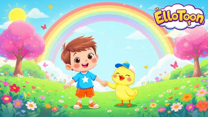 Hello Sunshine ☀️ | Fun & Happy Kids Poem | Nursery Rhymes for Children | ElloToon
