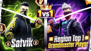 satvik VS grandmaster Region TOP-1😮BR Rank player of INDIA 🇮🇳 - Garena Free Fire Max