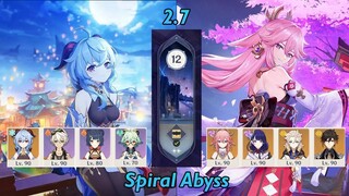Ganyu Melt & Yae AFK Team | New Spiral Abyss 2.7 | Full Stars - Genshin Impact