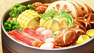 "Food Anime" Grilled fish VS hot pot, which one do you want to choose tonight?