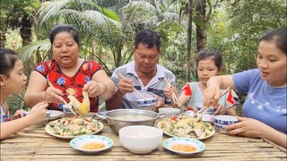 Tuyệt Chiêu Với Nồi Cháo Gà Gỏi Rau Nhút Lần Đầu Chế Biến| TKQ & Family T745