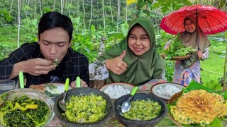 Asli Endul Rasanya Mantul.. Masak Gulai Pucuk Daun Pepaya, Telur Dadar Padang, Sambel Ijo