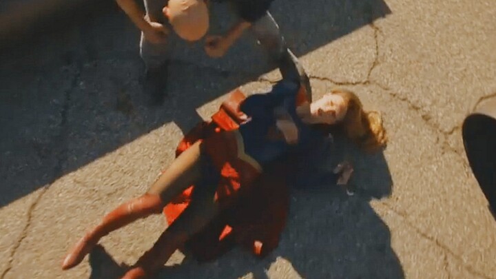 The defense was broken. The superwoman was beaten and collapsed. Begging for mercy. But the bad guys