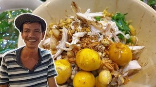 Tuyệt phẩm tô hủ tiếu khô gà xé trứng non ở quán Gà Quê Bến Tre