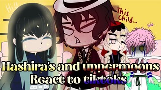 Hashira's and uppermoons react to tiktoks! | Andeu_Rea | Gacha club | Demon slayer/Kimetsu no yaiba