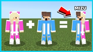 MIPAN & ZUZUZU Ketika Di Gabung Menjadi 1 Di Minecraft! JADI MIZU!