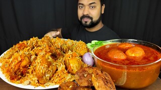 DELICIOUS CHICKEN DUM BIRYANI, CHICKEN KEBAB, EGG CURRY, SALAD, GRAVY MUKBANG ASMR EATING SHOW |