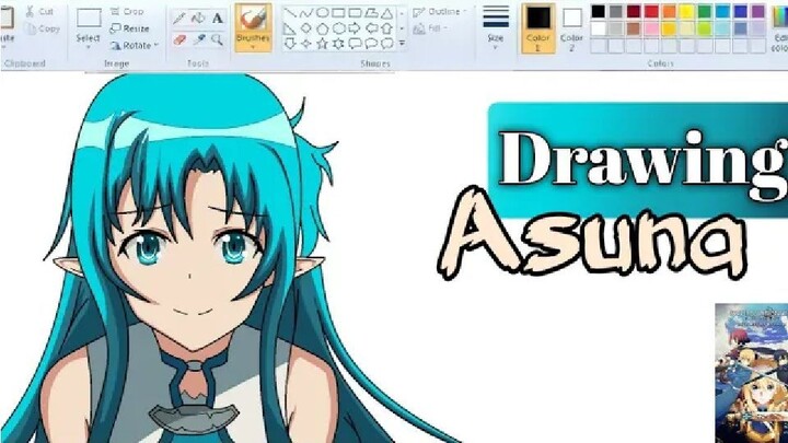 【 speed paint 】 Draw Asuna on MS paint