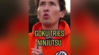 Goku tries Ninjutsu anime naruto goku dragonball manga fy