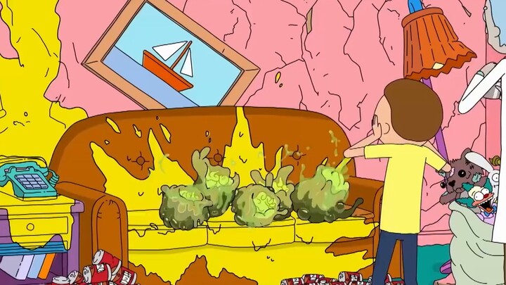 Rick and Morty, murdering the Simpsons. A birth-like connection.