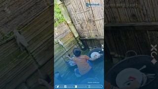 Momen Lucu Bocil saat Cuci Piring Sambil Nyanyi, Berasa Lagi Gelar Konser Tunggal