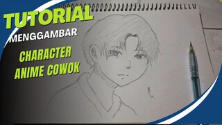 Menggambar Character Anime Cowok Simple