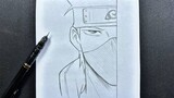 Anime sketch | how to draw Kakashi Hatake easy step-by-step