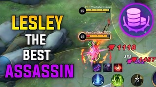 REASON WHY LESLEY IS THE BEST ASSASSIN IN MOBILE LEGENDS | LESLEY NEW BEST EMBLEM & BUILDS - MLBB