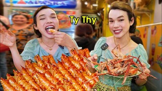 Ty Thy review Tôm càng tại tiệm gỏi đu đủ ngon xuất sắc - Ẩm thực Cha Rồng