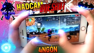 [ Free Fire ] Show Thao Tác Tay Xử Lý 4 Ngón Kéo Tâm Cực Gắt | TK Sói