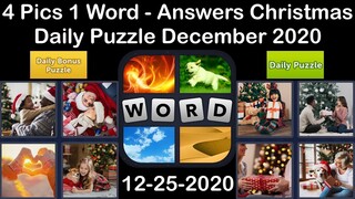 4 Pics 1 Word - Christmas - 25 December 2020 - Daily Puzzle + Daily Bonus Puzzle -Answer-Walkthrough