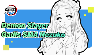 Gadis SMA Menggambar Nezuko | Fiksi penggemar | Tablet Drawing | Demon Slayer_1