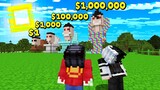 ถ้าเกิดว่า!? มีบ้านโถส้วม $1 เหรียญ VS บ้านโถส้วม $1,000,000 เหรียญ - Minecraft ไทย