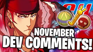ACCESSORY REVAMP COMING IN 2022?! NOVEMBER DEV COMMENTS! Bleach: Brave Souls!