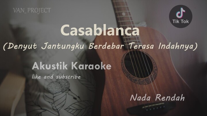 Denyut Jantungku Berdebar Terasa Indahnya || Casablanca-Nuha Bahrin & Naufal Azrin (Akustik Karaoke)