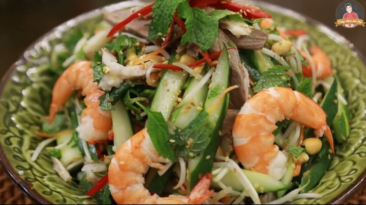 NỘM DƯA CHUỘT TÔM THỊT giòn, thơm, đúng mùa _ Cùng Cháu Vào Bếp