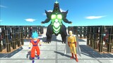 GOKU & SAITAMA Save The Marvel Escape SuperGodzilla - Animal Revolt Battle Simulator