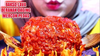 ASMR BAKSO LAVA BERANAK DAGING MERCON PEDAS | ULUL ASMR MUKBANG INDONESIA