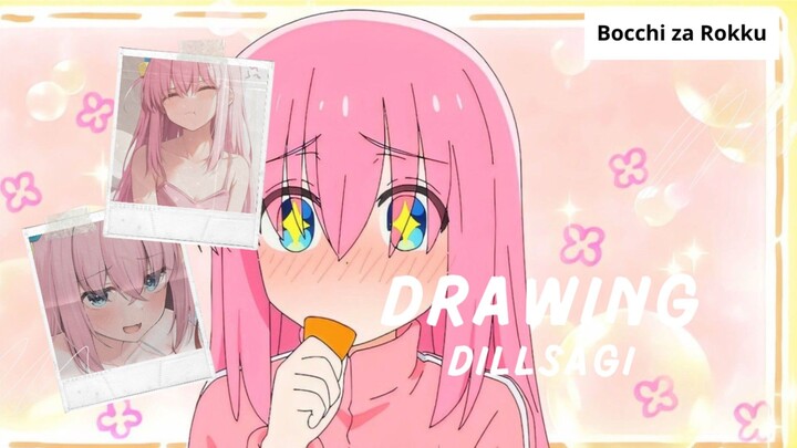 Cerita Tentang Gadis Pemalu Yang Ingin Jadi Musisi [Bocchi The Rock] Drawing DillSagi