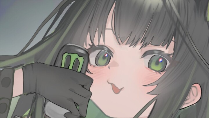 [Arknights / Mon3tr] I heard views go up if you don’t draw shoes. [Art Process]