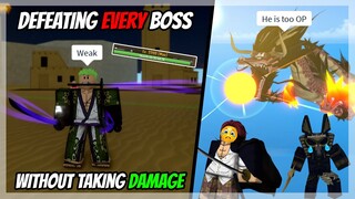 Defeating ALL BOSSES Without Taking DAMAGE on King Legacy | Roblox |