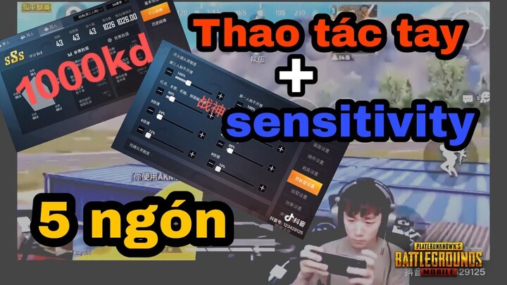 PUBG Mobile | Thao tác tay 5 ngón của các pro và settings độ nhạy.